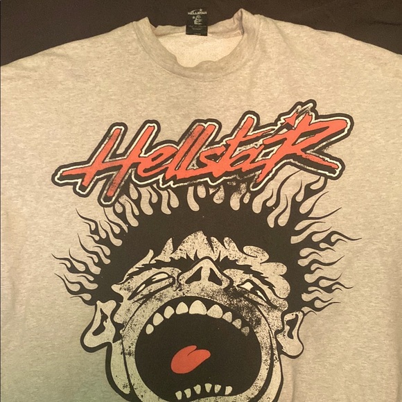 Gray Graphic Tee with Bold Design